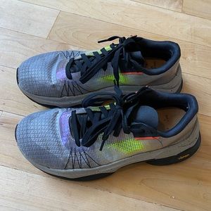 Brandblack nylon metallic sneakers